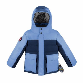 PinBina boys ecodown jacket dustblue-navyblue