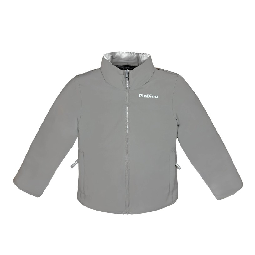 PinBina reversible jacket cedarbrown-pearlwhite